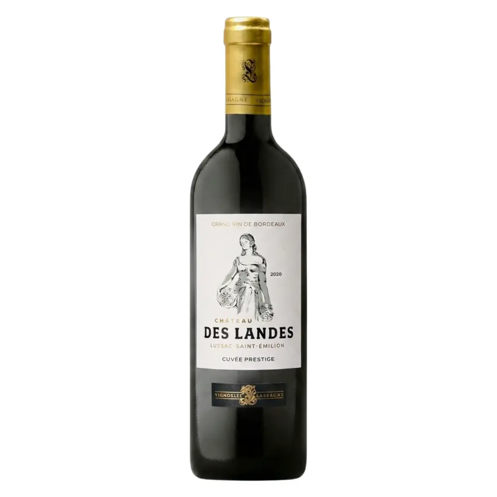 Rượu Vang Đỏ, Chateau des Landes, Lussac-Saint-Émilion, Cuvée Prestige 2020, 14.5% (75cl) - VIGNOBLES LASSAGNE